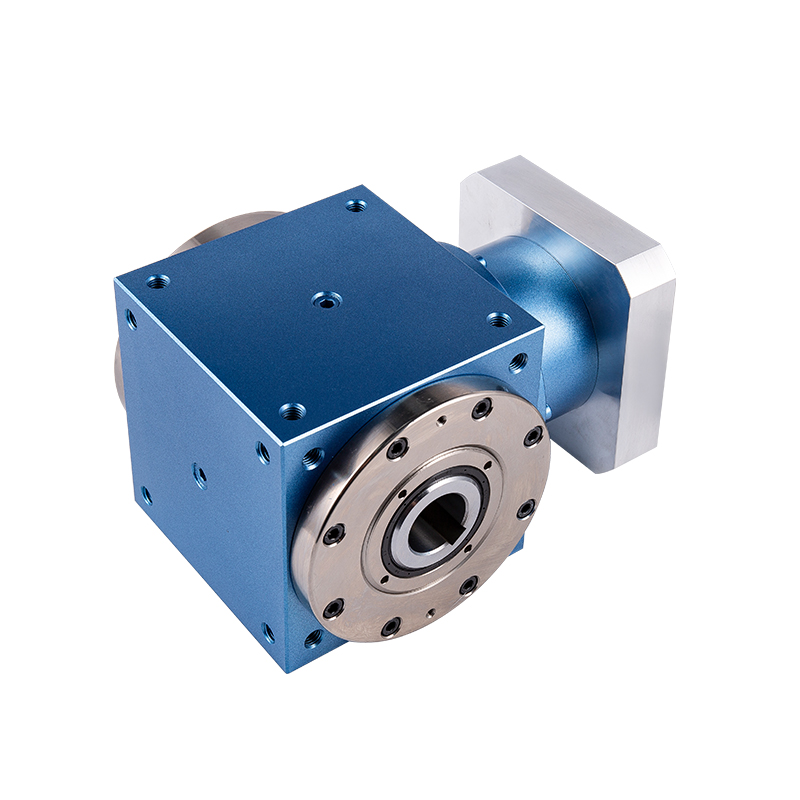 Komutator z przekładnią stożkową spiralną serii TD-CR z wyjściem na wale drążonym Komutator z przekładnią stożkową spiralną serii TD-CR z wyjściem na wale drążonym